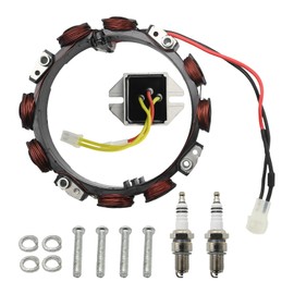 VIKKSAER 592831 Alternator Stator Dual Circuit, Replacement for Brigs-Straton 215802 215805 215807 161430 161432 161436 161437 Lawm Mower Engine, Replaces 696459 393474 691063