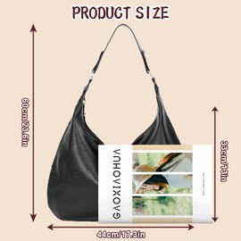 Aucuu Faux Leather Tote Bag, Large Hobo Bags for Women, Trendy Slouchy Tote Handbag for Women, Slouch Bag Shoulder Bags, Crossbody Purse for Work, Shopping, Travel