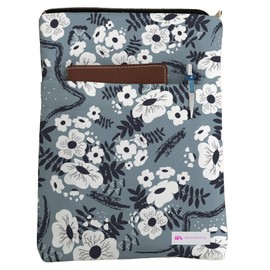 White Flowers Book Sleeve - Book Cover for Hardcover and Paperback - Book Lover Gift - Notebooks and Pens Not Included