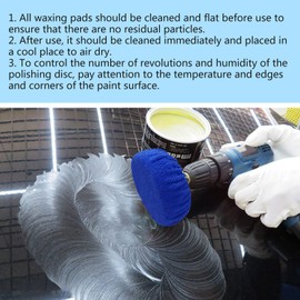 Car Buffing Cover, 20 Pieces Car Polishing Bonnet Pads Microfiber Waxing Buffing Cover for 5 to 6in Auto Polishers