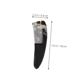 OATIPHO Natural Buffalo Horn Static Fine Tooth Comb for Hair and Beard Grooming Versatile Design for All Hair Lengths Safe Natural Material for Men Women and Families