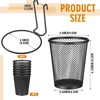 Humyoun 6 Sets Grid Wall Cups with Ring Hooks, hanging