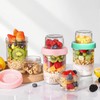 ComSaf 4-Pack 16 oz Overnight Oats Containers with Lids, Dual-Laryer