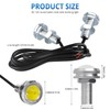 JRQLOV 4Pcs 23mm COB DC 12V Eagle Eye LED Car