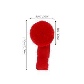 Ipetboom Set of 24 Pompom Hair Clips Kawaii and Teen Girls Barrettes Hair Girls