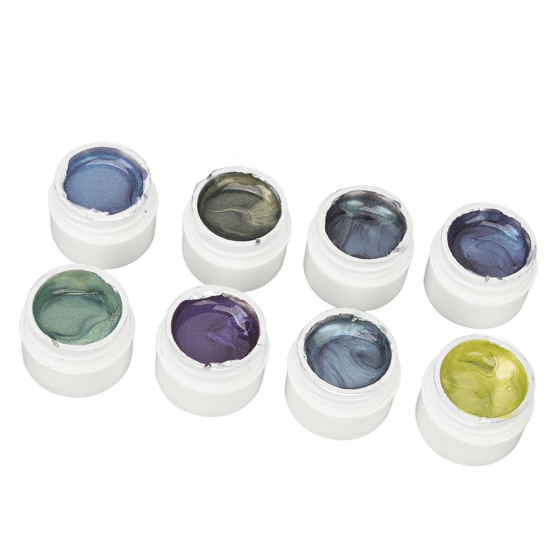 Holographic Nail Polish Set 8 Colors Glitter Smoothing Texture Nail