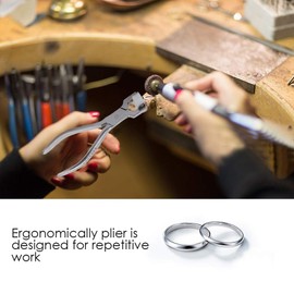Ring Pliers, Ring Bending Pliers, Jewellery Repair Tool for Bracelets, Bending the Spring Ring, Bending the Ring and Shaping Pliers with Nylon Jaws