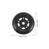 BIUDECO 4pcs Gym Accessory Wheels Plastic Roller Exercise Wheel Replaceable