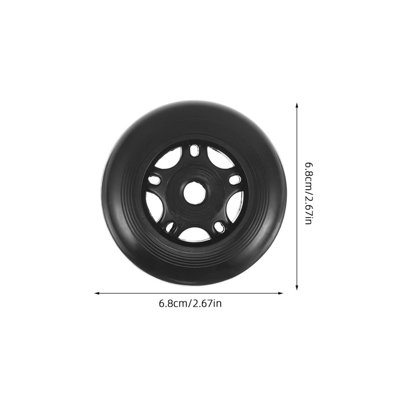 BIUDECO 4pcs Gym Accessory Wheels Plastic Roller Exercise Wheel Replaceable