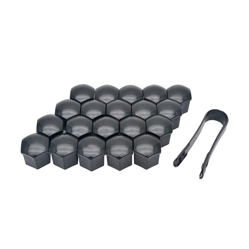 Riloer 19mm Lug Nut Covers 20PCS, ABS Chrome Plastic Nut