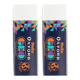 Helix Oxford 102702 Erasers - Orange (Pack of 2)