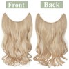 One Piece Wire In Hairpieces Matte Material Invisible Hair Extension