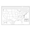 Large Blank United States Outline Map Poster, Laminated, 36” x