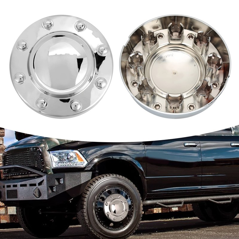 2012 for Ram 3500 Front Hub Caps, 68081010AB Dually Chrome