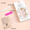 False Toe Nails with Glue - 24pcs Light Pink False