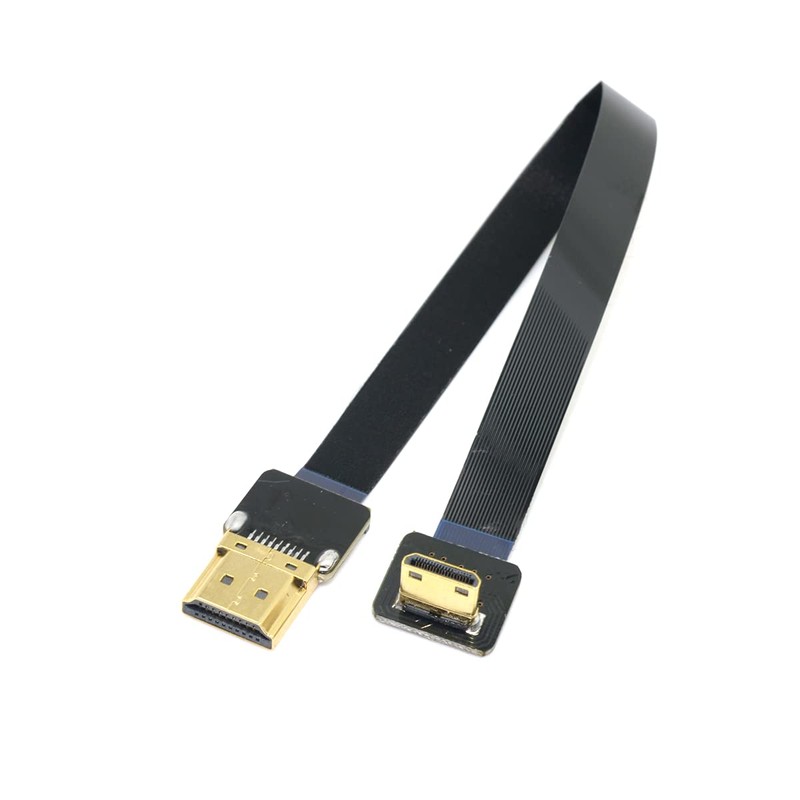 Cablecc Cable plano FPV Mini HDMI macho a HDMI macho