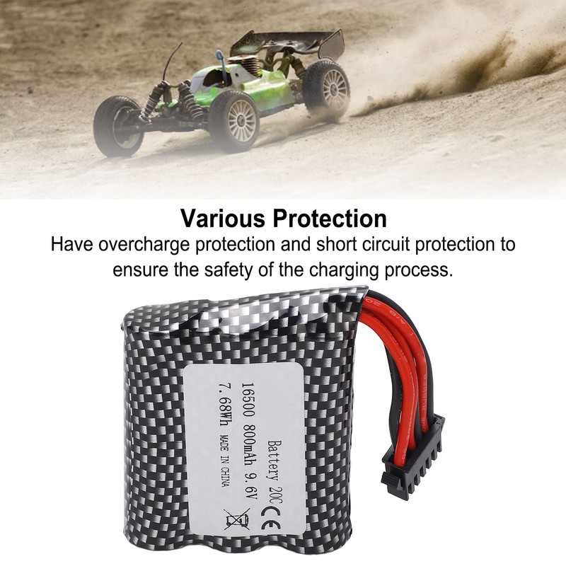 9.6V RC Car Lithium Battery Long Lasting Easy Ro Use