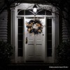 Black and Gold Elegantly Goth 20" Wreath, Spooky Horror Themed