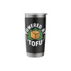 Powered By Tofu Vegan Lifestyle Statement Stainless Steel Insulated Tumbler