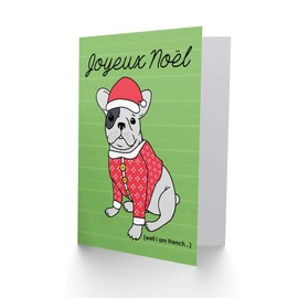CARD CHRISTMAS FRENCH BULLDOG CUTE DOG