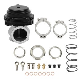 Hiwowsport 44MM Wastegate External Turbo W/ TIAL V-Band Flange Spring MV-R 14PSI Black