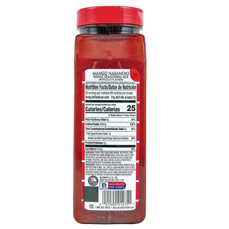 Lawry's Mango Habanero Wings Seasoning Mix, 21.75 oz - One
