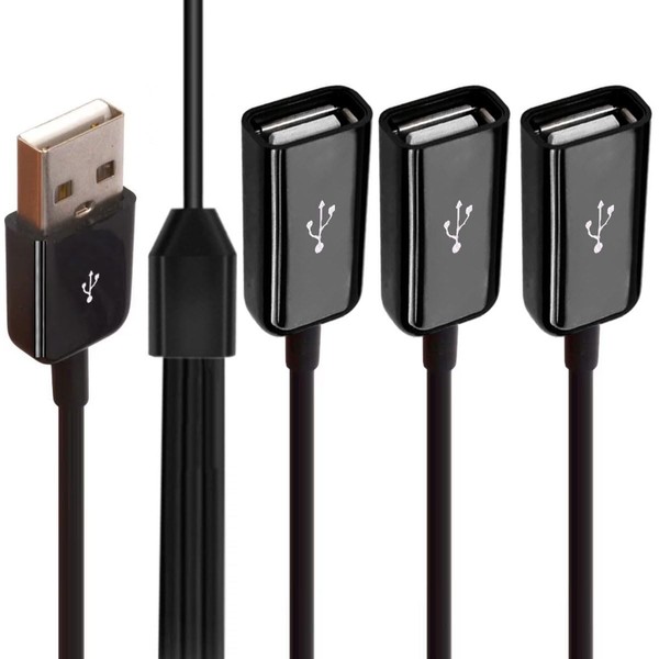 2 in 1 USB Splitter Y Cable, USB 2.0 Power