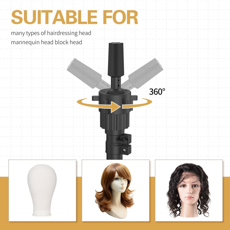 Relx Wig Head Stand - Adjustable Mannequin Head Stand -