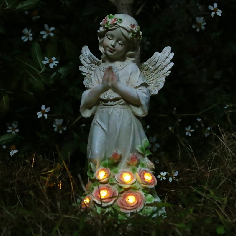 Garden Decor Angel Statue, Outdoor Patio Garden Sculptures & Statues,