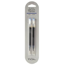 TUL® Gel Pen Refills, Medium Point, 0.7 mm, Blue Ink, Pack Of 2 Refills