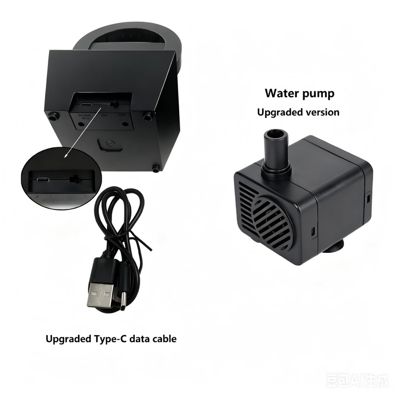 Tissting Tabletop Water Fountain Floating Teapot Indoor Waterfall Feature