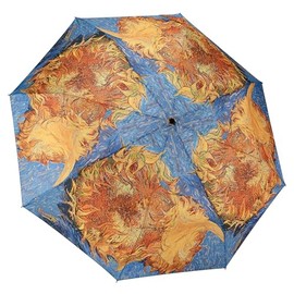 Galleria-Sunflowers_Van Gogh Auto-Open/Close Large Portable Rain Folding Umbrella