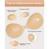 Sticky Bras Push Up 2 Pairs,Strapless Adhesive Bra for Backless