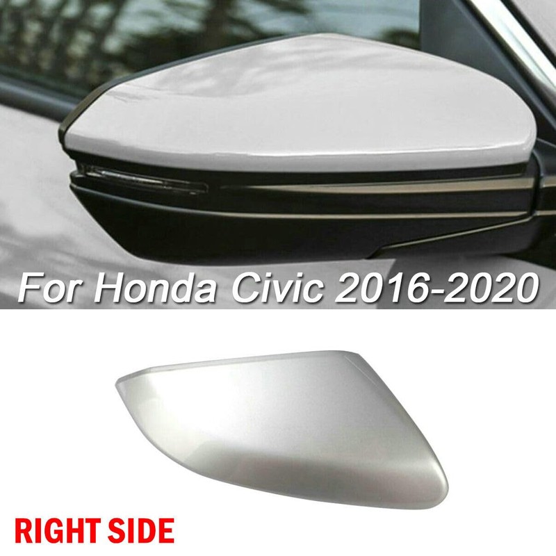 Silver Right Passenger Side Mirror Cap Cover For Honda Civic