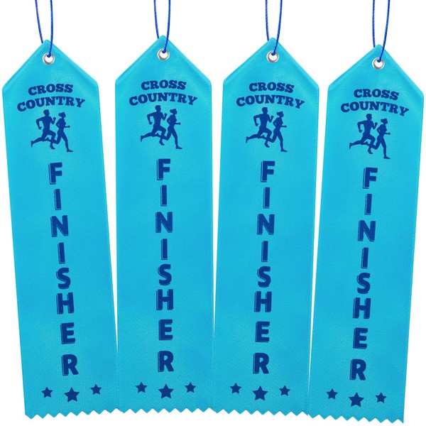 Preboun 50 Pcs Award Ribbons Cross Country Finisher Ribbons with