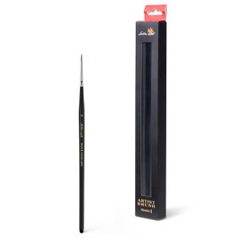 Kolinsky Sable Miniature Paint Brushes - Professional Artist Brush Size 0, Small Fine Detail Paint Brush Set for Mini Paints, Paint by Number, Figurine