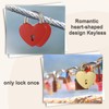 PATIKIL 1.5 Inch Love Locks Heart Padlock with Key Set,