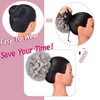 Afro Puff Drawstring Ponytail Extension Silver Afro Short Kinky Curly