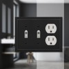 Amerelle 57TTDBK Bethany Wallplate, 2 Toggle / 1 Duplex, Cast