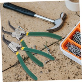 CHILDWEET 1set Heavy Duty Circlip Pliers Kit Precision Spring Loaded Tool for Internal External Removal Includes Straight Curved Pliers for Automotive Home Repair