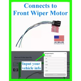 fits Dodge Jeep Front Wiper Motor Connector Plug Wiring Harness Pigtail