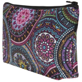 PREMYO Cosmetic Bag Small for Handbag – Make-Up Bag Women's Make-Up Bag – Pencil Case Girls Case Pens, Mandala, Cosmetic bag