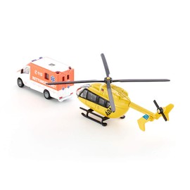 siku 1850, Rescue vehicle set, 1:87, Metal/Plastic, Multicolour, Rubber tyres, Rotating rotors