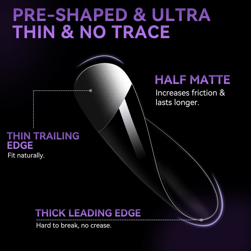 Gelike EC MiNi Short Soft Gel Nail Tips (SHORT ALMON)