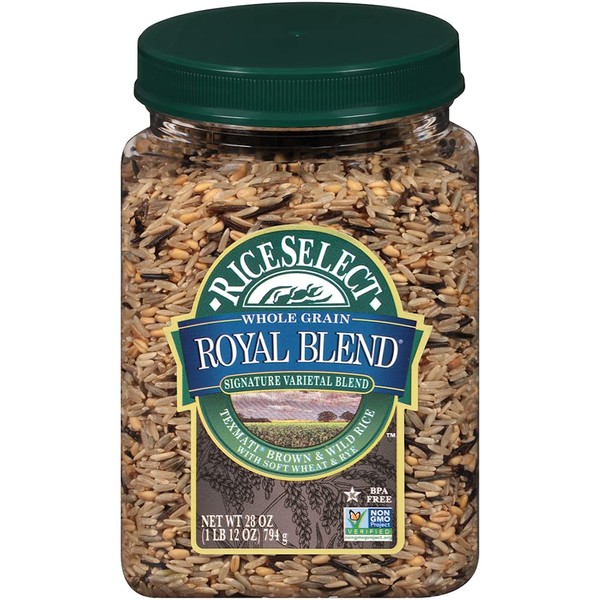 RiceSelect Whole Grain Royal Blend with Wild & Brown Rice, 28 Oz, 4 Count