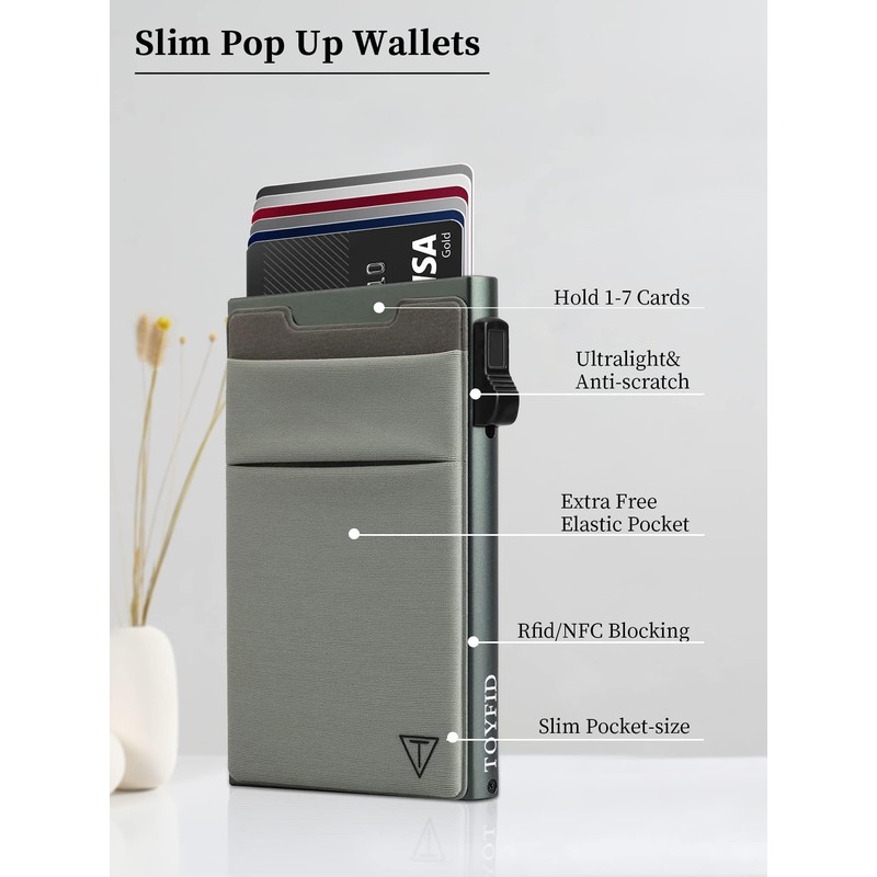 Pop Up Wallet for Men with Quick Access to Cards,