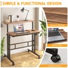 VECELO Mobile Small Standing Desk Adjustable Height, Computer Workstations with