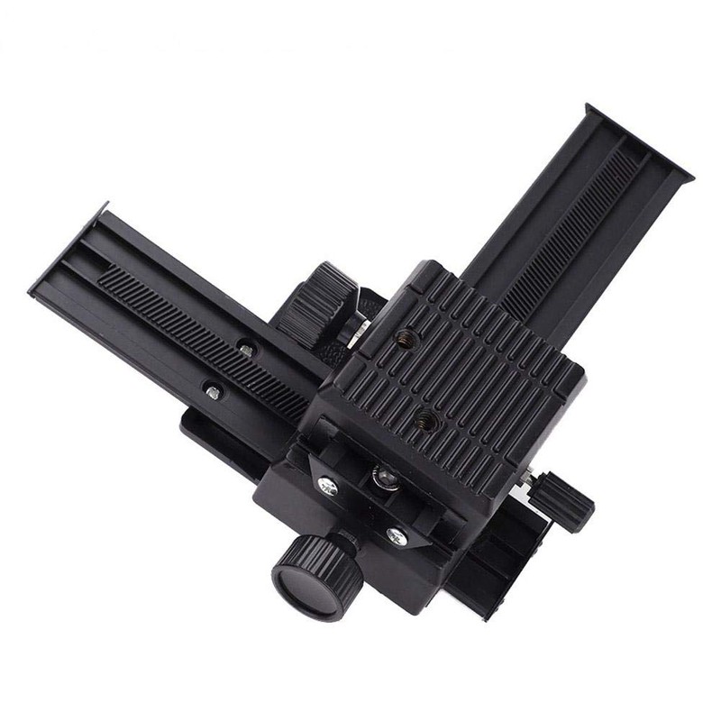 Camera Slider Dual Axis 4-Way Macro Rail Focusing Rail Slider,
