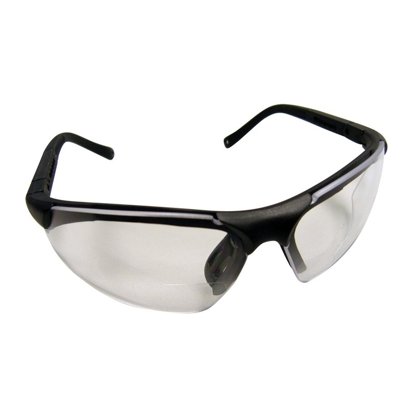 SAS Safety Sidewinder Readers Safety Glasses -Black Frame - Clear