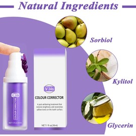 Purple Teeth Whitening Toothpaste, Purple Toothpaste, White Teeth Purple Toothpaste Teeth Whitening, Teeth Whitening Toothpaste Purple Clean Whiteful Colour Correction Serum Pack of 2